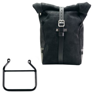 Bolso lateral pure en piel de corteza + cuadro triumph scrambler 400 x dx (solo compatible con nuestro código de escape bajo: 42