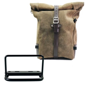 Bolso lateral pure en piel de corteza + cuadro royal enfield bear 650