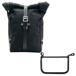 Bolso lateral pure en piel de corteza + cuadro royal enfield himalayan 450 (2024 en adelante) izquierdo