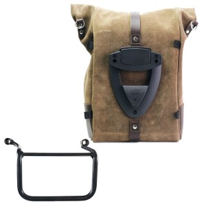 Bolso lateral pure en piel de corteza + royal enfield himalayan 450 (2024 en adelante) marco derecho