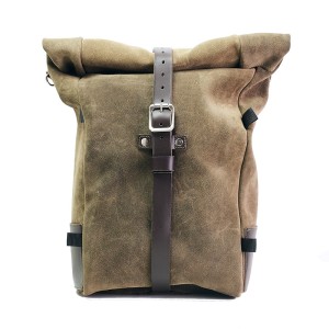 Bolso lateral pure en piel de corteza + royal enfield himalayan 450 (2024 en adelante) marco derecho