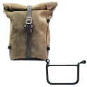 Bolso lateral pure en piel de corteza + royal enfield guerrilla 450 marco izquierdo