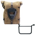 Bolso lateral pure en piel de corteza + royal enfield guerrilla 450 marco izquierdo