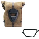 Bolso lateral pure en piel de corteza + chasis honda gb350s izquierdo