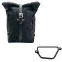 Bolso lateral pure en piel de corteza + chasis honda gb350s izquierdo
