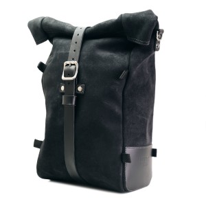 Bolso lateral pure en piel de corteza + chasis honda gb350s derecho