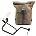Bolso lateral pure en piel de corteza + chasis moto guzzi v7 derecha