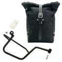 Bolso lateral pure en piel de corteza + chasis moto guzzi v7 derecha