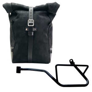 Bolso lateral pure en piel de corteza + cuadro izquierdo moto guzzi v7 euro5