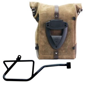 Bolso lateral pure en piel de corteza + cuadro derecho moto guzzi v7 euro5