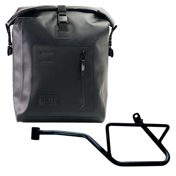 Bolso lateral khali de tpu + chasis izquierdo moto guzzi v7 euro5 plus (2025 en adelante)