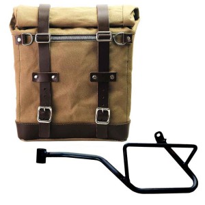 Alforja scram en lona 22l-30l + chasis izquierdo moto guzzi v7 euro5 plus (2025 en adelante)