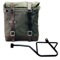 Alforja scram en lona 22l-30l + chasis izquierdo moto guzzi v7 euro5 plus (2025 en adelante)