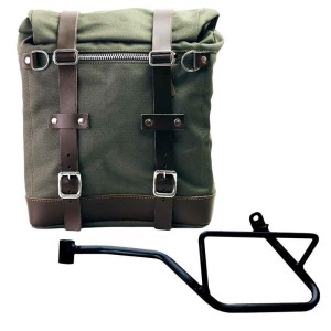 Alforja scram en lona 22l-30l + chasis izquierdo moto guzzi v7 euro5 plus (2025 en adelante)