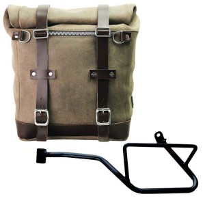 Bolso lateral scram en serraje 22l-30l + chasis izquierdo moto guzzi v7 euro5 plus (2025 en adelante)