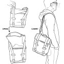 Alforja scram en lona 22l-30l + chasis de honda transalp 750 (a partir de 2023) izquierda