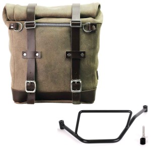 Bolso lateral scram en serraje 22l-30l + bmw f450gs bastidor izquierdo
