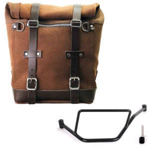 Bolso lateral scram en serraje 22l-30l + bmw f450gs bastidor izquierdo