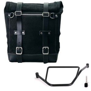 Bolso lateral scram en serraje 22l-30l + bmw f450gs bastidor izquierdo