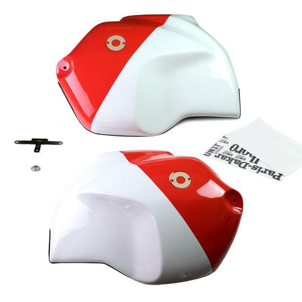 Cubre depósito alpina blanco / rojo