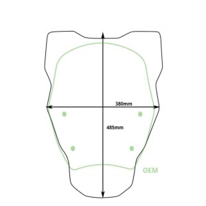 Pantalla l sin radar bmw r1300gs (2023 en adelante)