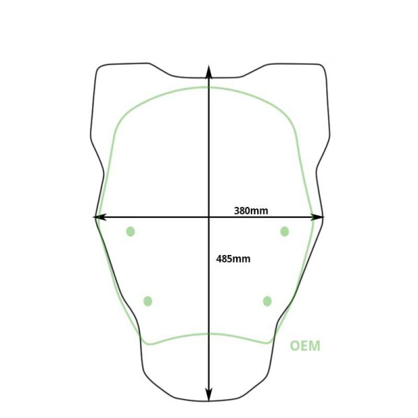 Pantalla l sin radar bmw r1300gs (2023 en adelante)
