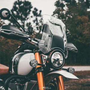 Parabrisas con soporte gps para triumph 1200 xc-xe