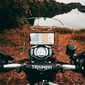 Parabrisas con soporte gps para triumph 1200 xc-xe