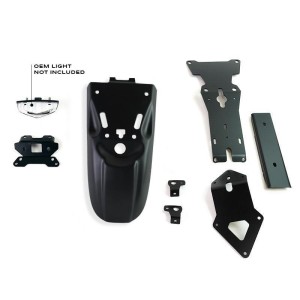Guardabarros trasero con kit de soporte de matrícula para faro original