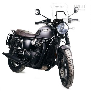 Parabrisas triumph bonneville t120 con soporte para gps