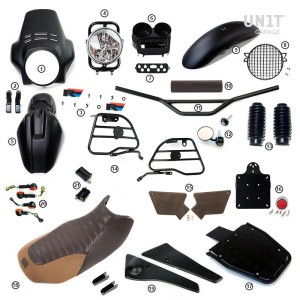 R1150r pro kit con laterales de depósito en tubo (matt black)