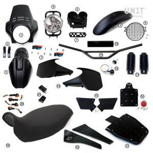 Kit r1150r pro con paneles laterales del depósito (matt black)