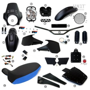 Kit r1150r pro con paneles laterales del depósito (matt black)
