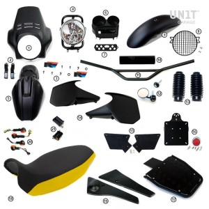 Kit r1150r pro con paneles laterales del depósito (matt black)
