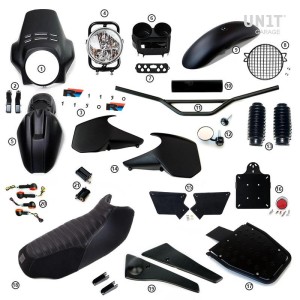 Kit r1150r pro con paneles laterales del depósito (matt black)