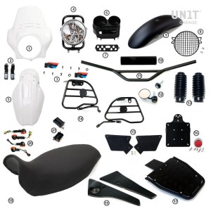 R1150r pro kit con laterales de depósito en tubo (alpine white)