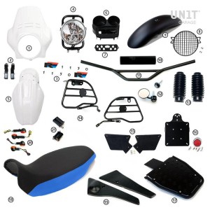 R1150r pro kit con laterales de depósito en tubo (alpine white)