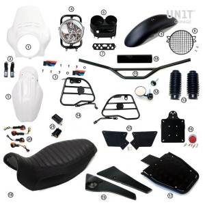 R1150r pro kit con laterales de depósito en tubo (alpine white)