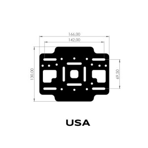 Soporte para matrícula de usa