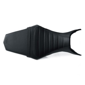 Funda de sillín en cuero negro (sillín largo)