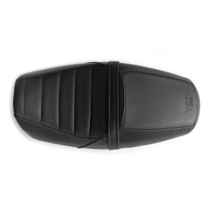 Funda de sillín en cuero negro (sillín largo)