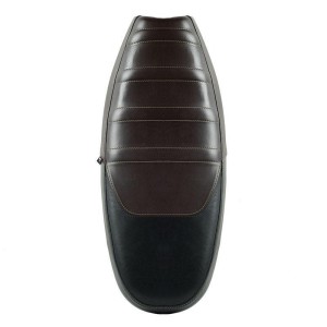 Funda de sillín en cuero marrón/negro
