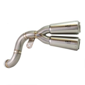 Titanium ninet doble alto silenciador con soldadura visible