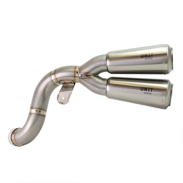 Titanium ninet doble alto silenciador con soldadura visible