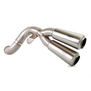 Titanium ninet doble alto silenciador con soldadura visible