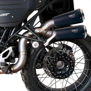 Titanium ninet doble alto silenciador con soldadura visible