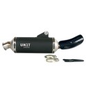 Escape de acero inoxidable negro royal enfield himalayan 450 (2024 en adelante)
