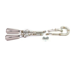 Silenciador triumph 1200xc y xe con colector sin catalizador de acero inoxidable