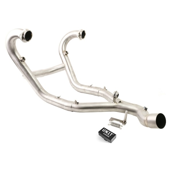 Colector de escape de acero inoxidable sin catalizador + silenciador de luz de advertencia del motor euro 5+ bmw r12 ninet