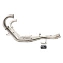 Colector de escape de acero inoxidable sin catalizador + silenciador de luz de advertencia del motor euro 5+ bmw r12 ninet